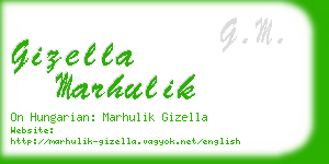 gizella marhulik business card